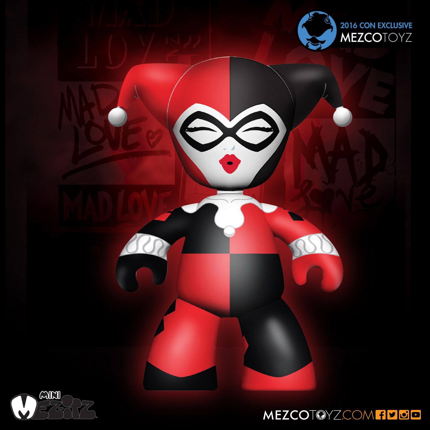Mez Itz Mad Love Joker And Harley Quinn Clip On Mezco Toyz